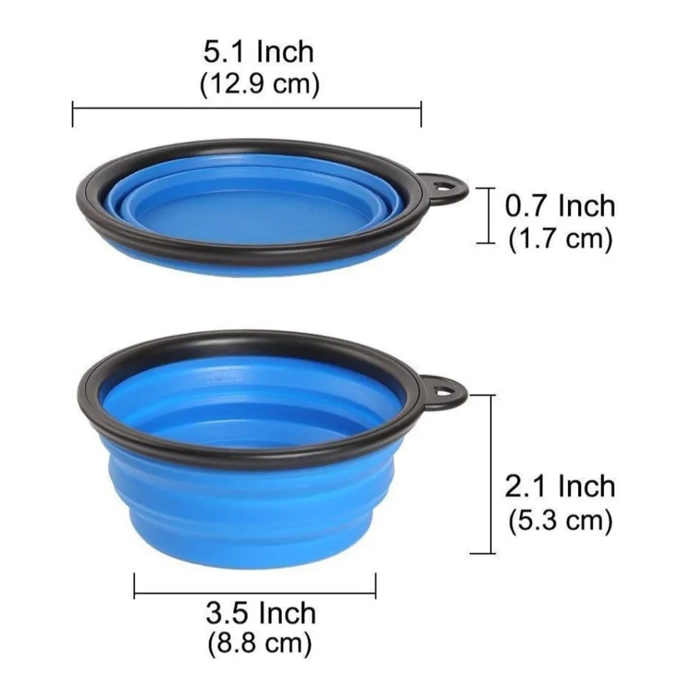 Water Bottle with Silicone Pet Bowl